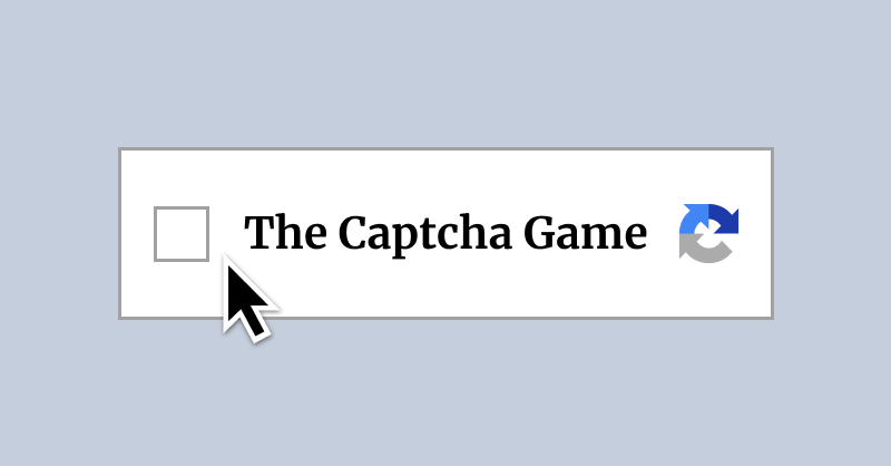 The Captcha Game Puzzle game cover art showcased on Dino Game Hub