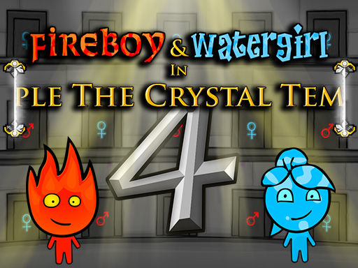 Fireboy and Watergirl: Crystal Temple Adventure game cover art showcased on Dino Game Hub
