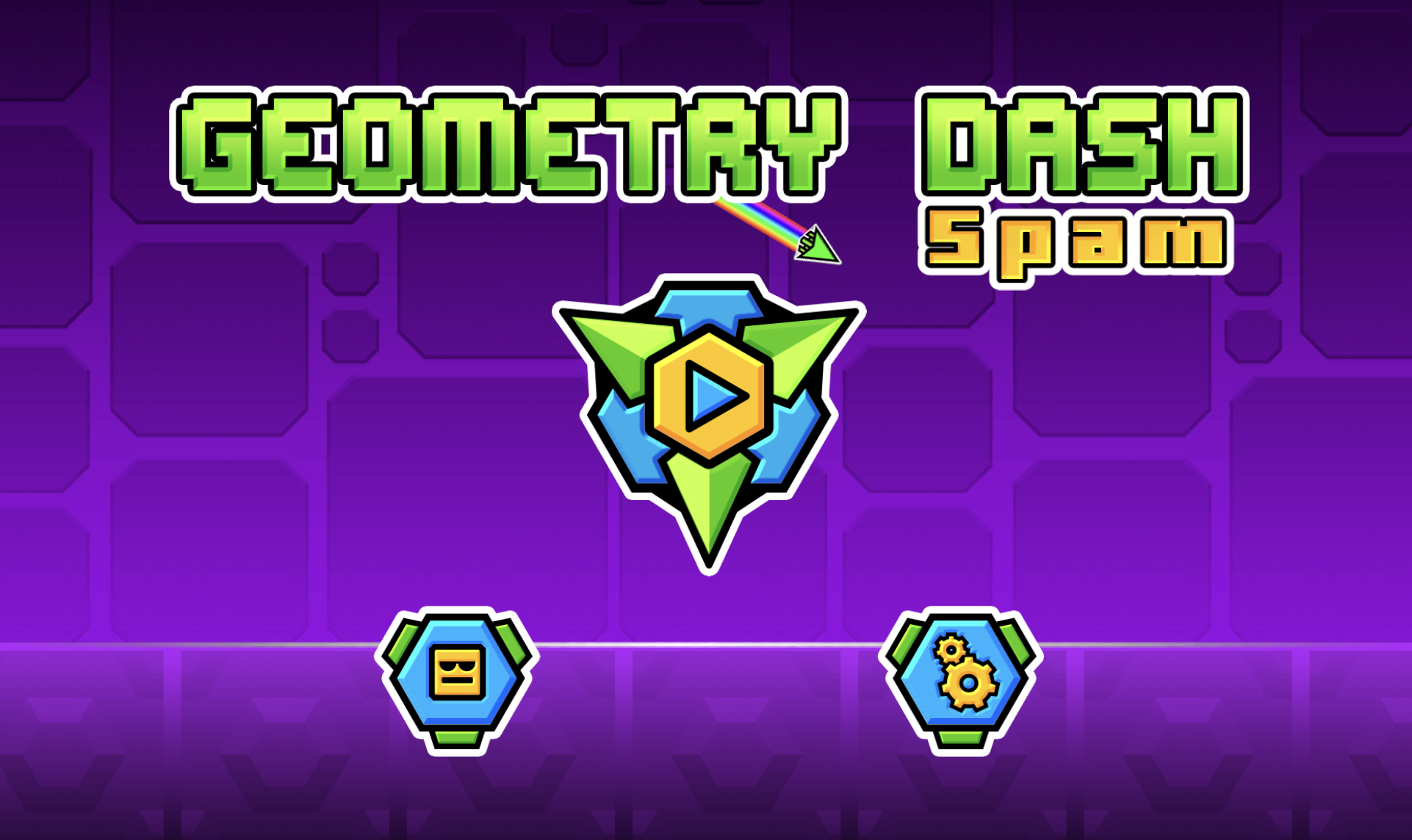 Geometry Dash Spam Skill game cover art on Dino Game Hub platform