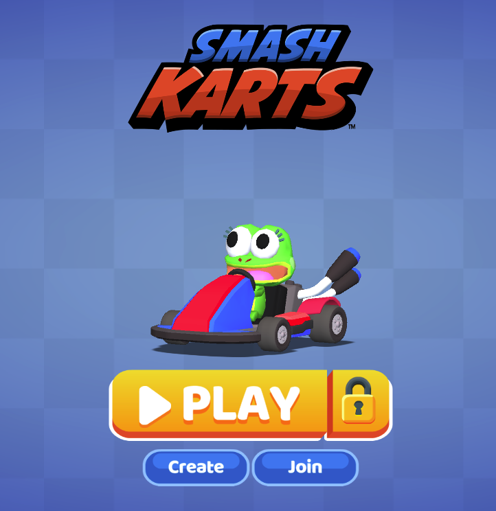 Smash Karts Racing game cover art on Dino Game Hub platform